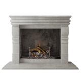 Los Angeles Cast Stone Hamilton Fireplace Surround, Solid Wood in Gray, Size 54.0 H x 70.0 W x 15.0 D in | Wayfair LACS-FM-HAMILTON-3