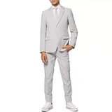 Opposuits Boys 8-20 Groovy Gray Solid Color Suit, Grey, 14