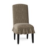 Sloane Whitney Chelsea Parsons Chair Polyester/Upholstered/Velvet/Fabric/Other Performance Fabrics in Brown | Wayfair S1-050003-20-AUD-TP-RC
