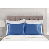 Mercer41 Statesboro Pillowcase Microfiber/Polyester/Silk/Satin in Blue, Size Standard 1 Pack | Wayfair 76CAF494614445BAB3E828816B2927A8