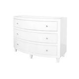 Worlds Away Natalie 3 - Drawer Accent Chest Wood in White, Size 34.0 H x 45.0 W x 20.0 D in | Wayfair NATALIE WH