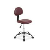 Inbox Zero Esthetician Technician Stool ALICE BURGUNDY Chair for Spa Salon Office Plastic/Metal/Fabric in Red/Black/Indigo | Wayfair