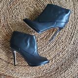 Michael Kors Shoes | Michael Kors Kendra Peep Toe Ankle Boot Heels | Color: Black | Size: 7