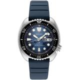 Automatic Prospex Diver Dark Blue Silicone Strap Watch 45mm - Blue - Seiko Watches