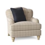 Armchair - Birch Lane™ Sullivan 38" Tufted Down Cushion Wide Armchair Polyester/Cotton/Other Performance Fabrics/Fabric in White Wayfair