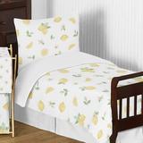 Lemon Floral 5 Piece Toddler Bedding Set By Sweet Jojo Designs Polyester in Green/White/Yellow | Wayfair Lemon-Tod
