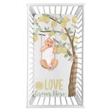 Lemon Floral Photo Op Fitted Crib Sheet By Sweet Jojo Designs Polyester in Brown/Green/White, Size 28.0 W x 52.0 D in | Wayfair CribSheet-Lemon-SP