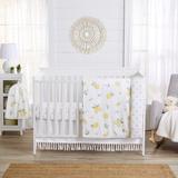Lemon Floral 4 Piece Crib Bedding Set By Sweet Jojo Designs Polyester/Cotton in Brown/Green/White, Size 36.0 W in | Wayfair Lemon-Crib-4