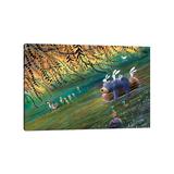 Dan Tavis Canvases Multi - Dan Tavis Bear & Bunnies River Ride Wrapped Canvas