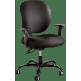 500 Lb. Cap. 24/7 Rated Black Task Chair w/ Arms