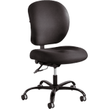 500 Lb. Cap. 24/7 Rated Armless Black Task Chair