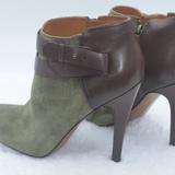 Nine West Shoes | Nine West Olive Greenbrown Suede Ankle Booties | Color: Brown/Green | Size: 11