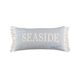Levtex Home Throw Pillows Blue - Light Blue 'Seaside' Tassel-Trim Zuma Beach Lumbar Feather Throw Pillow