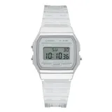 Casio Unisex Clear Jelly Strap Digital Watch - F91WS-7OS, Women's, Size: Medium, White