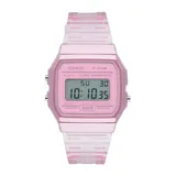 Casio Unisex Pink Jelly Strap Digital Watch - F91WS-4OS, Women's, Size: Medium