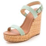 Kate Spade Shoes | Kate Spade Platform Sandal Wedges | Color: Green/Tan | Size: 8