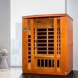 Dynamic Infrared 3 - Person Indoor Bluetooth Compatible FAR Infrared Sauna in Hemlock in Brown, Size 75.0 H x 44.0 W x 64.0 D in | Wayfair