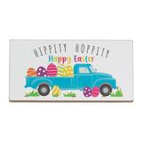 The Holiday Aisle® Hippity Hoppity Easter Sign - Home Decor - 1 Piece Wood in Brown, Size 1.8 H x 6.1 W x 11.7 D in | Wayfair