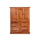 Millwood Pines Torin 3 Door Wardrobe Wood in Brown, Size 60.0 H x 46.0 W x 18.0 D in | Wayfair 1959168CB9C94B8FB1A91D3EF13AFA94