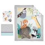 Bedtime Originals Mighty Jungle Animals 3 Piece Crib Bedding Set Polyester in Gray, Size 8.0 W in | Wayfair 283003V
