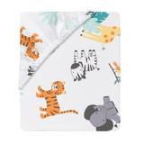Bedtime Originals Mighty Jungle Animals Fitted Crib Sheet Polyester, Size 28.0 H x 28.0 W x 52.0 D in | Wayfair 283006B