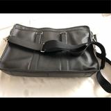 Coach Bags | Coach Mens Black Leather Laptop Briefcase | Color: Black | Size: 16x11