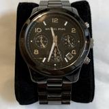 Michael Kors Accessories | Michael Kors Women's Black Ceramic Runway Watch | Color: Black | Size: 38mm