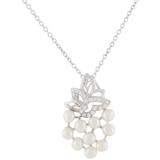 Sterling Silver 3-4mm Freshwater Micropearl & Cz Cluster Pendant Necklace In Natural White At Nordstrom Rack - Metallic - Splendid Necklaces