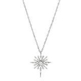 "DiamonLuxe Sterling Silver Cubic Zirconia Northern Star Pendant, Women's, Size: 18"", White"