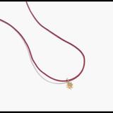 Madewell Jewelry | Madewell 14k Gold Covered Vermeil Charm Necklace | Color: Gold/Red | Size: Os