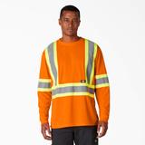 Dickies Hi Vis Safety Long Sleeve T-Shirt - Ansi Orange Size XL (L10530)