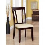 Red Barrel Studio® Hariklia Slat Back Side Chair Faux Leather/Wood/Upholstered in White, Size 38.5 H x 19.5 W x 25.0 D in | Wayfair