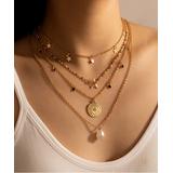 Don't AsK Women's Necklaces Multi - Imitation Pearl & Goldtone Star Layered Necklace
