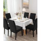 Subrtex Indoor Furniture Covers Black - Black Dining Chair Slipcover - Set of Two
