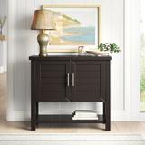 Sand & Stable™ Bria 2 - Door Accent Cabinet Wood in Brown/Gray, Size 32.0 H x 36.0 W x 15.5 D in | Wayfair C33A56E2DCB04FACA3A31B2C1E048D9C
