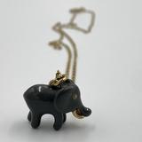 J. Crew Jewelry | Jcrew Elephant Charm Necklace | Color: Gold/Gray | Size: Os