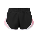 Soffe 081G Girls Team Shorty Short in Black/Soft Pink size Large | Polyester