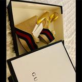 Gucci Shoes | Gucci Treccia Espadrillasoro Vecchio | Color: Gold/Red | Size: 35.5