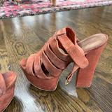 Jessica Simpson Shoes | Jessica Simpson Rust Suede Platform Sandal | Color: Orange/Red | Size: 7.5