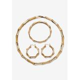 Women's Goldtone Bamboo with 3-Piece Necklace Set by PalmBeach Jewelry in Gold