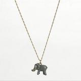 J. Crew Jewelry | Jcrew Elephant Necklace | Color: Gold/Gray | Size: Os