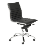 Darby Low Back office Chair - Black/chrome