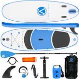 Crew & Axel Inflatable Paddle Board Kit 10' X 33" X 6" Sup For Adults Lightweight - 18lbs. Vinyl in Blue, Size 6.0 H x 33.0 W x 120.0 D in | Wayfair