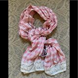 Zara Accessories | Bnwt Zara Girl Checkered Scarf Medium | Color: Red/White | Size: M