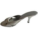 Nine West Shoes | *Nine West Silver Metallic Roussy Slip-On Sandal | Color: Silver | Size: 8