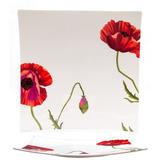 Red Vanilla Summer Sun Bone China Platter Bone China/All Ceramic in White, Size 12.5 W x 12.5 D in | Wayfair SB3400-513