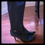 Nine West Shoes | Nine West Vintage Stiletto Heeled Riding Boots | Color: Black | Size: 10