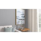 Millwood Pines Misty Lagoon Hand Painted Giclee Canvas & Fabric in Blue/Brown/White, Size 36.0 H x 24.0 W x 2.0 D in | Wayfair