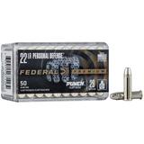Federal Premium Personal Defense Punch Ammunition 22 Long Rifle 29 Grain Plated Lead Flat Nose