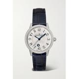 Jaeger-LeCoultre - Rendez-vous Night & Day 29mm Small Stainless Steel, Alligator And Diamond Watch - Silver